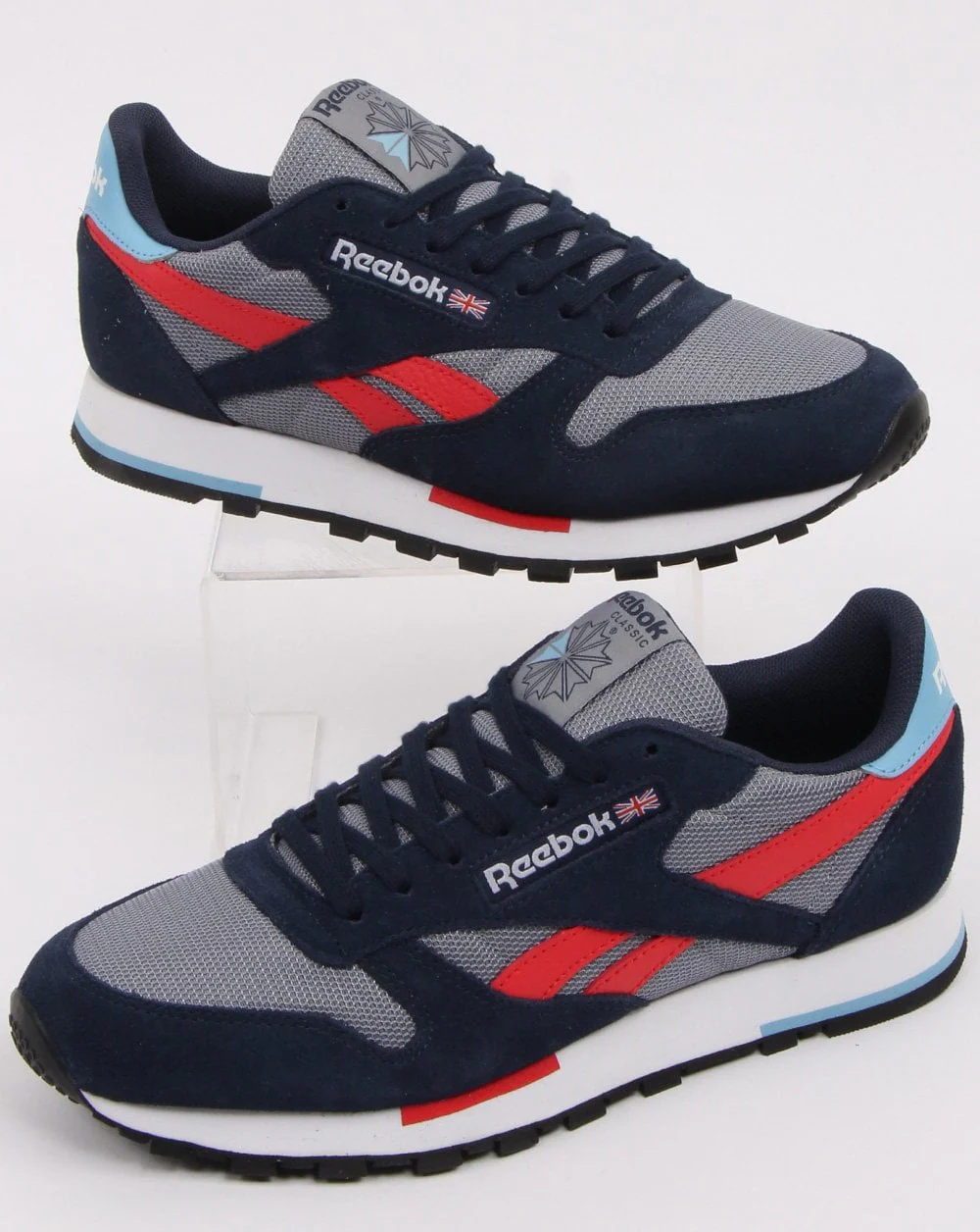 Reebok Classic Leather Trainers Grey/navy