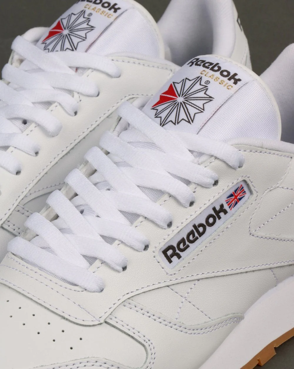 Reebok Classic Leather Trainers White/Gum - Image 4