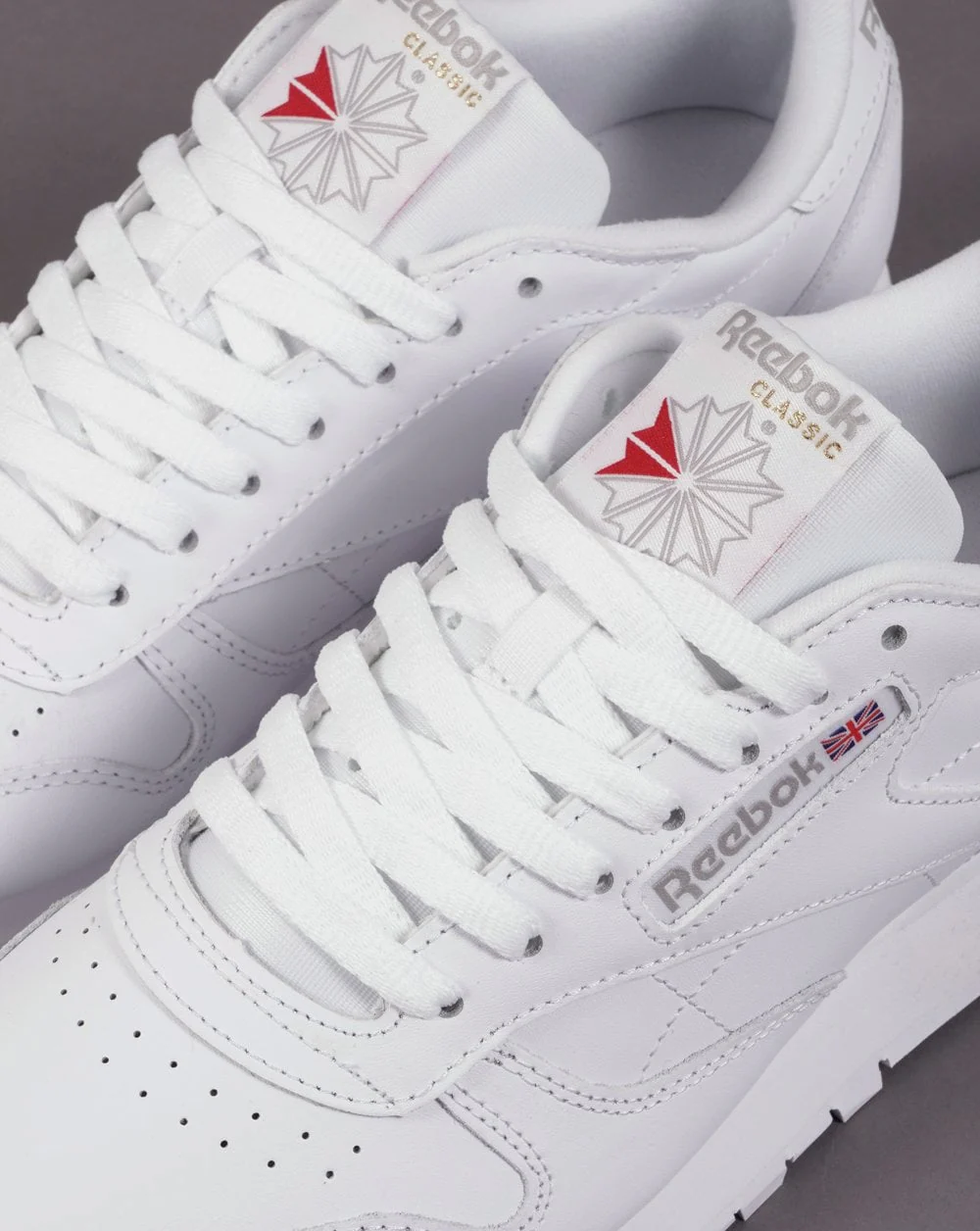 Reebok Classic Leather Trainers White/White - Image 3