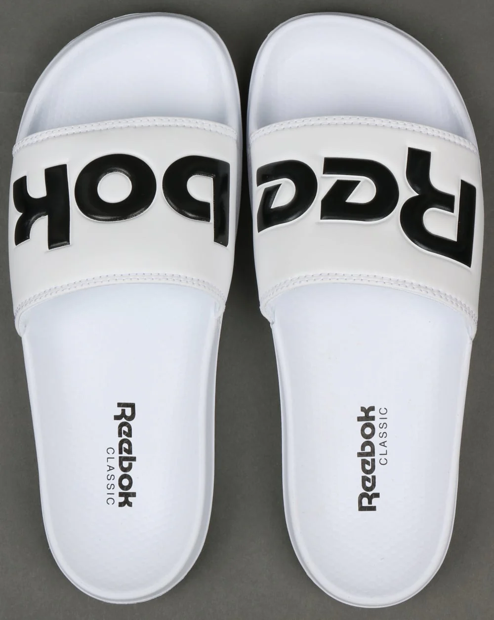 Reebok Classic Logo Sliders White - Image 3