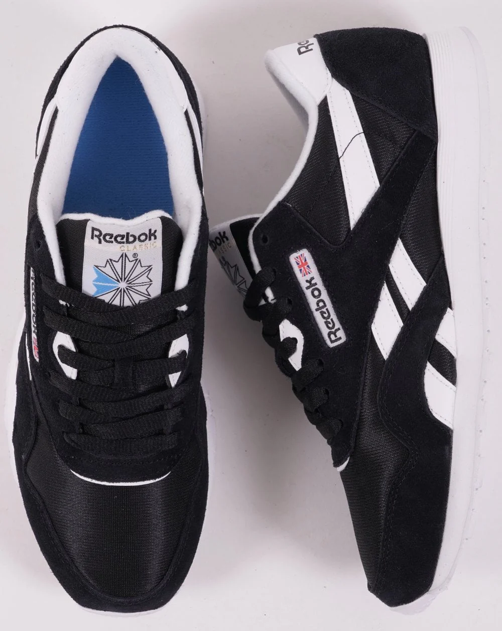 Reebok Classic Nylon Trainers Black/black/white - Image 4