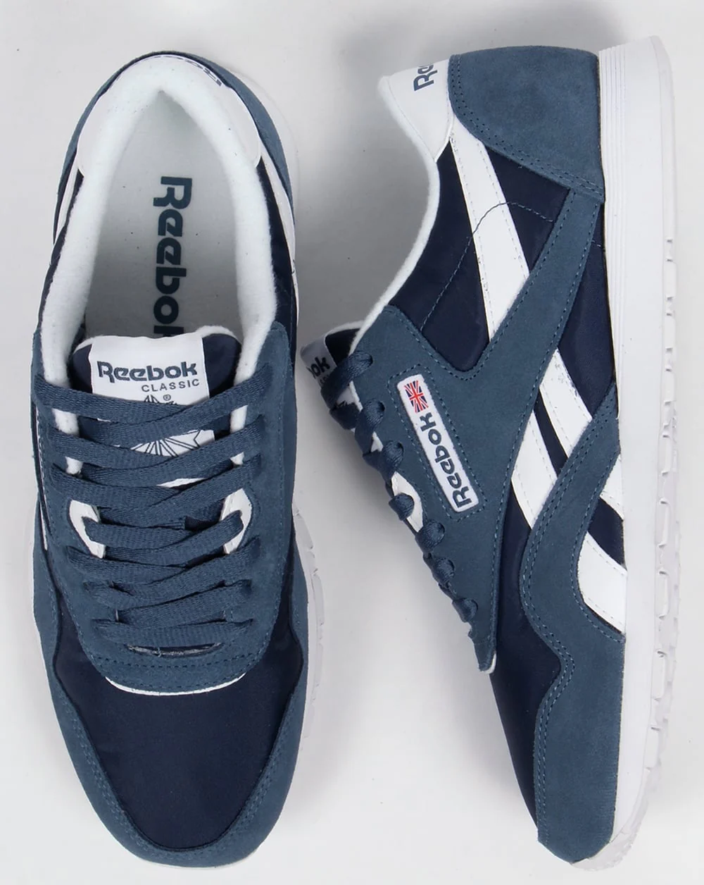Reebok Classic Nylon Trainers Brave Blue/White - Image 2