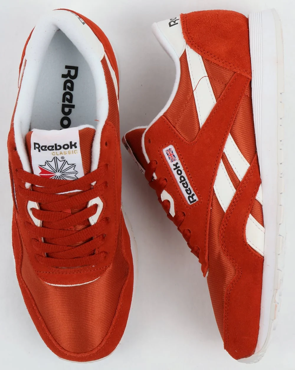 Reebok Classic Nylon Trainers Burnt Orange - Image 2