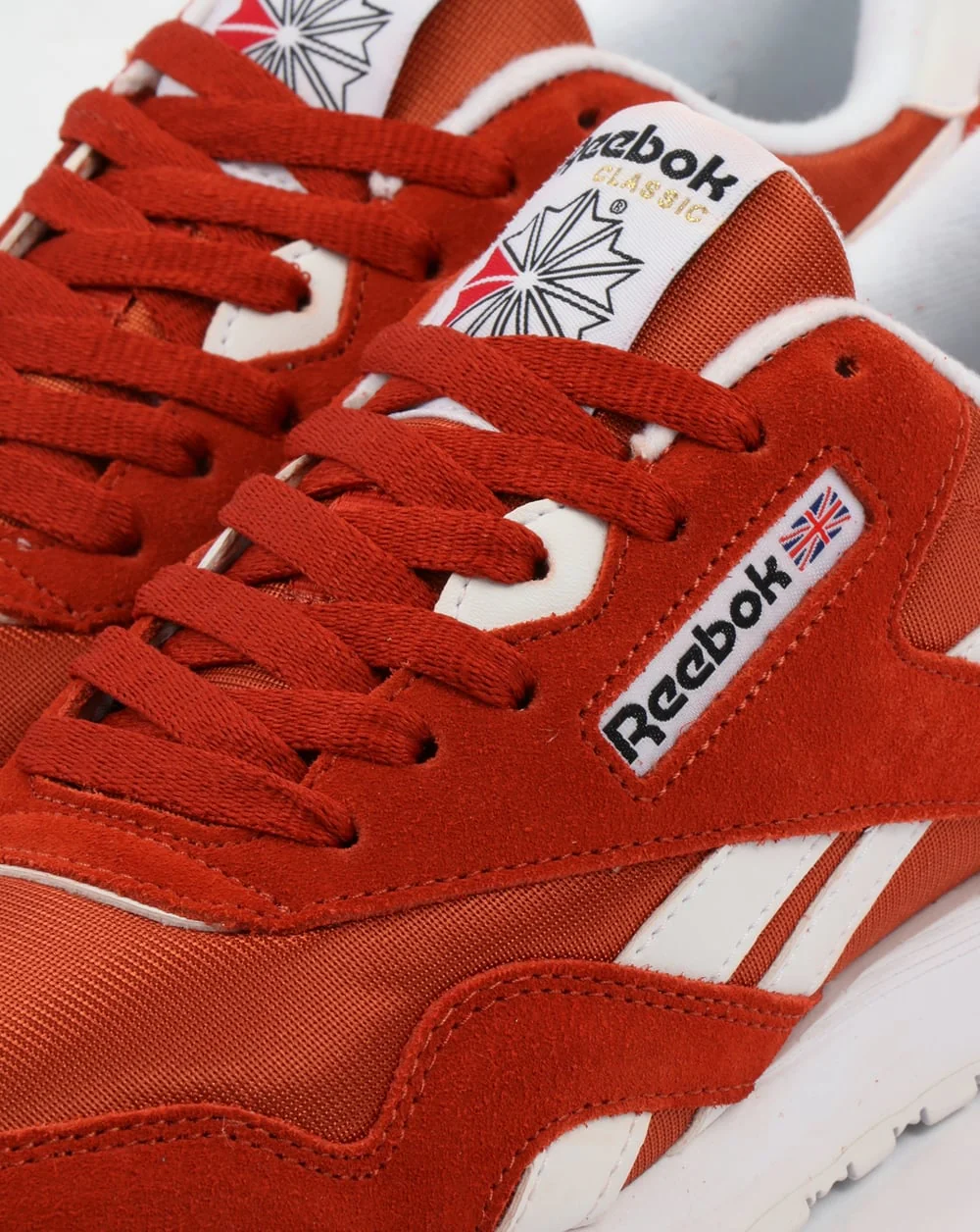 Reebok Classic Nylon Trainers Burnt Orange - Image 4