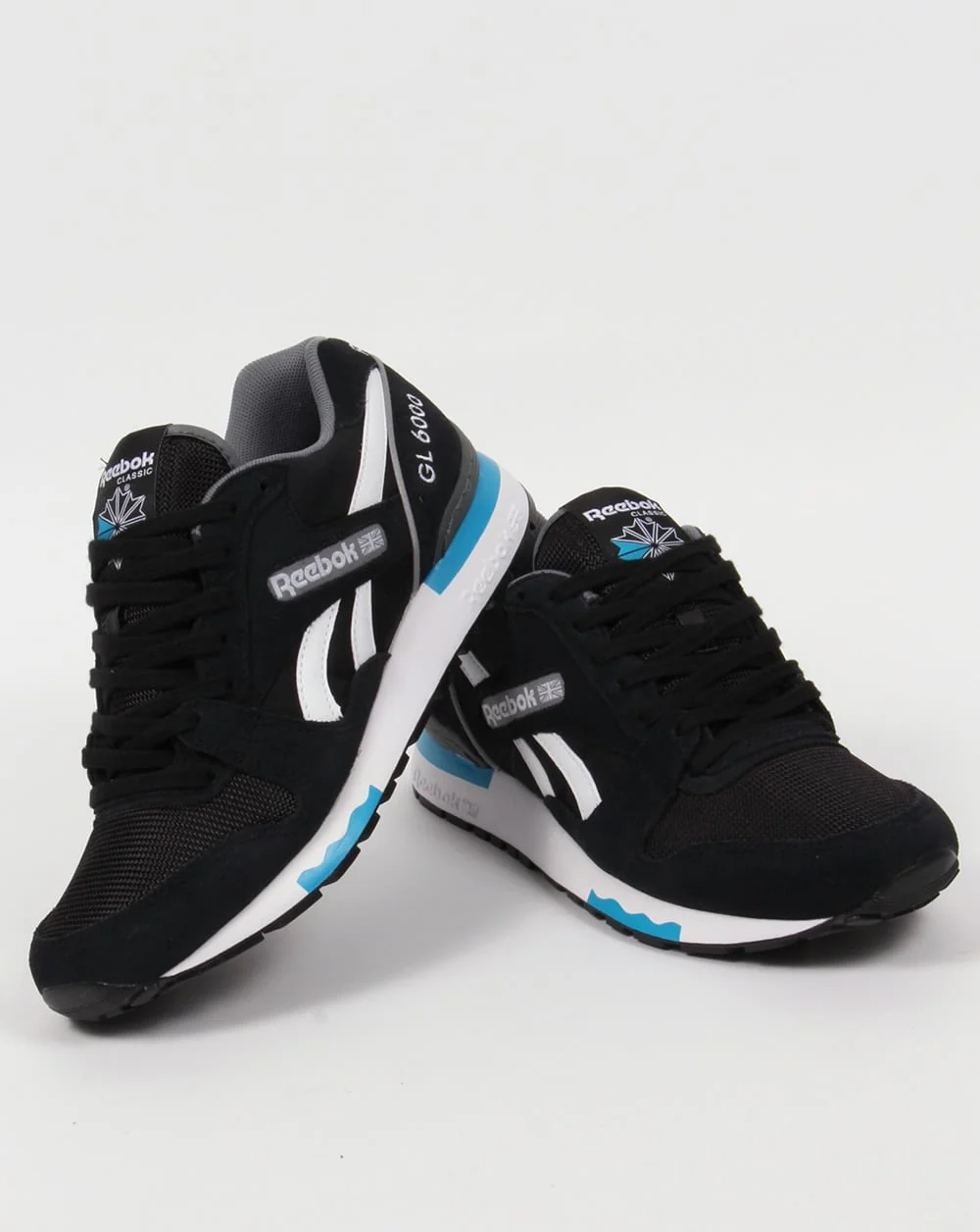 Reebok GL 6000 PP Trainers Black/Alloy/Blue - Image 3