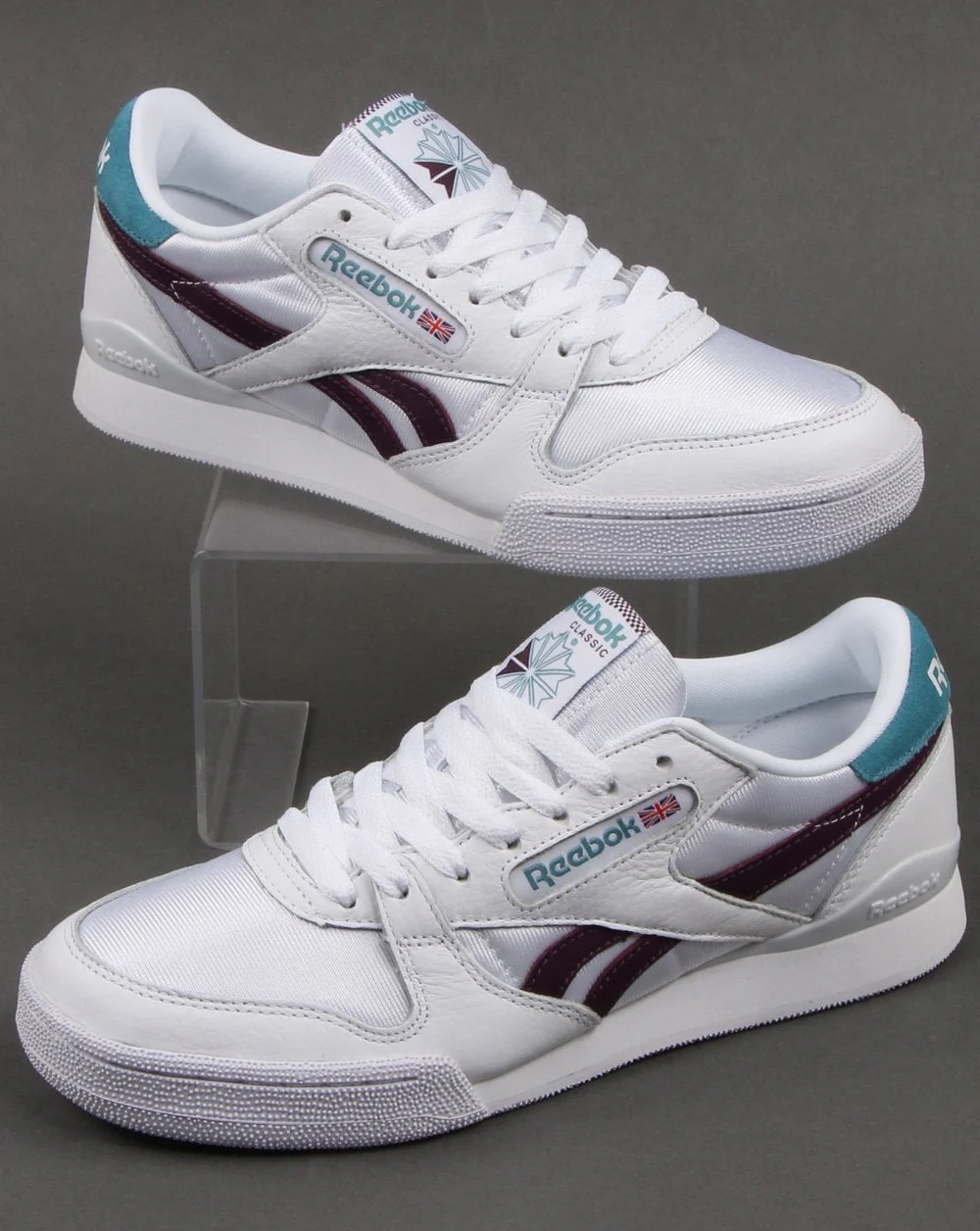 Reebok Phase 1 Pro Trainers White/Mint/Violet
