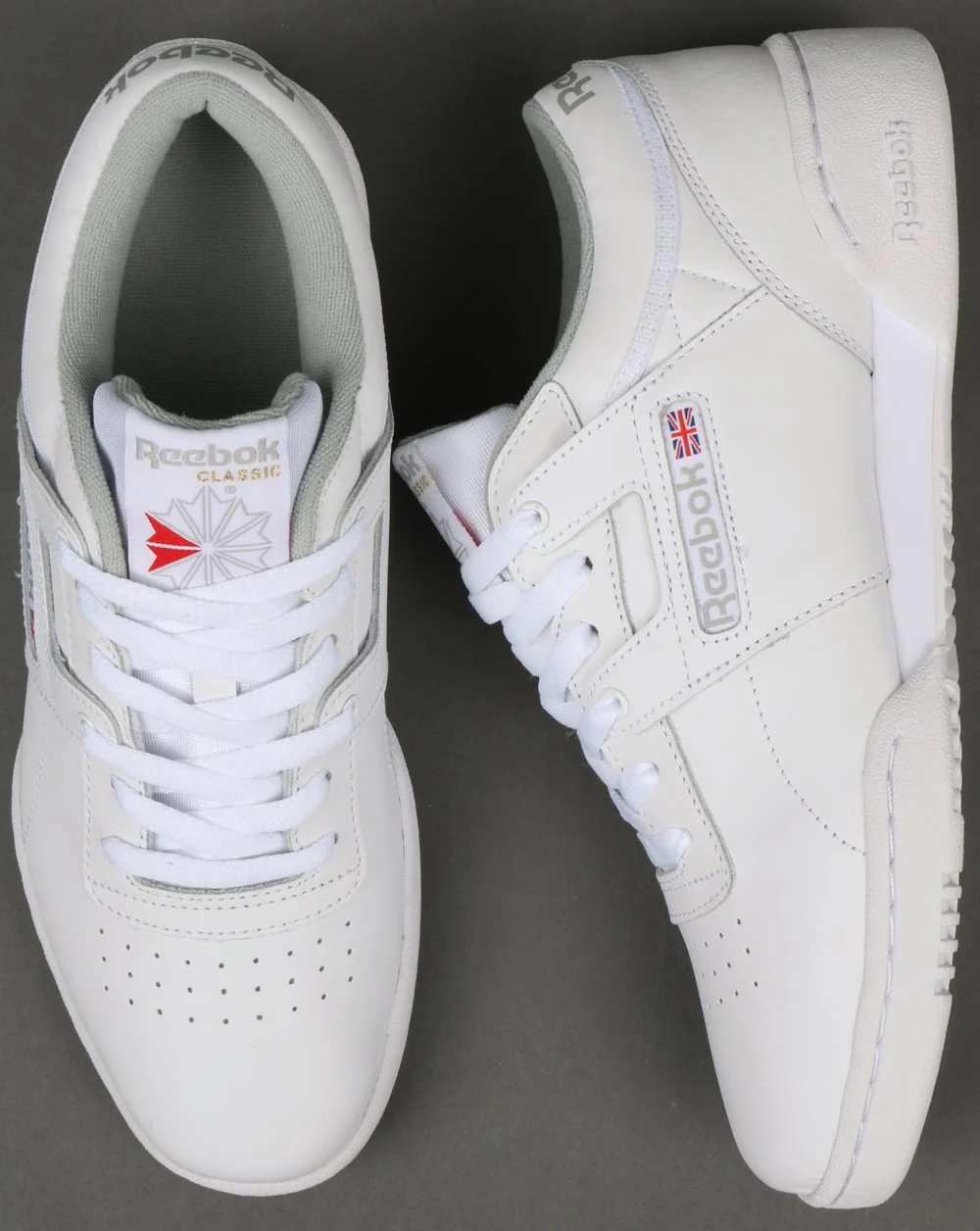 Reebok Workout Low Trainers White/Grey - Image 2