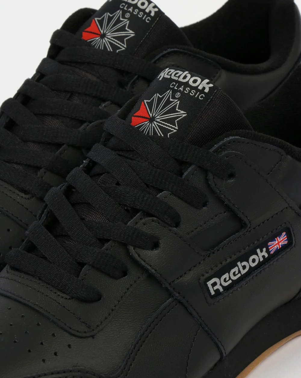 Reebok Workout Plus Trainers Black/Carbon/Gum - Image 4