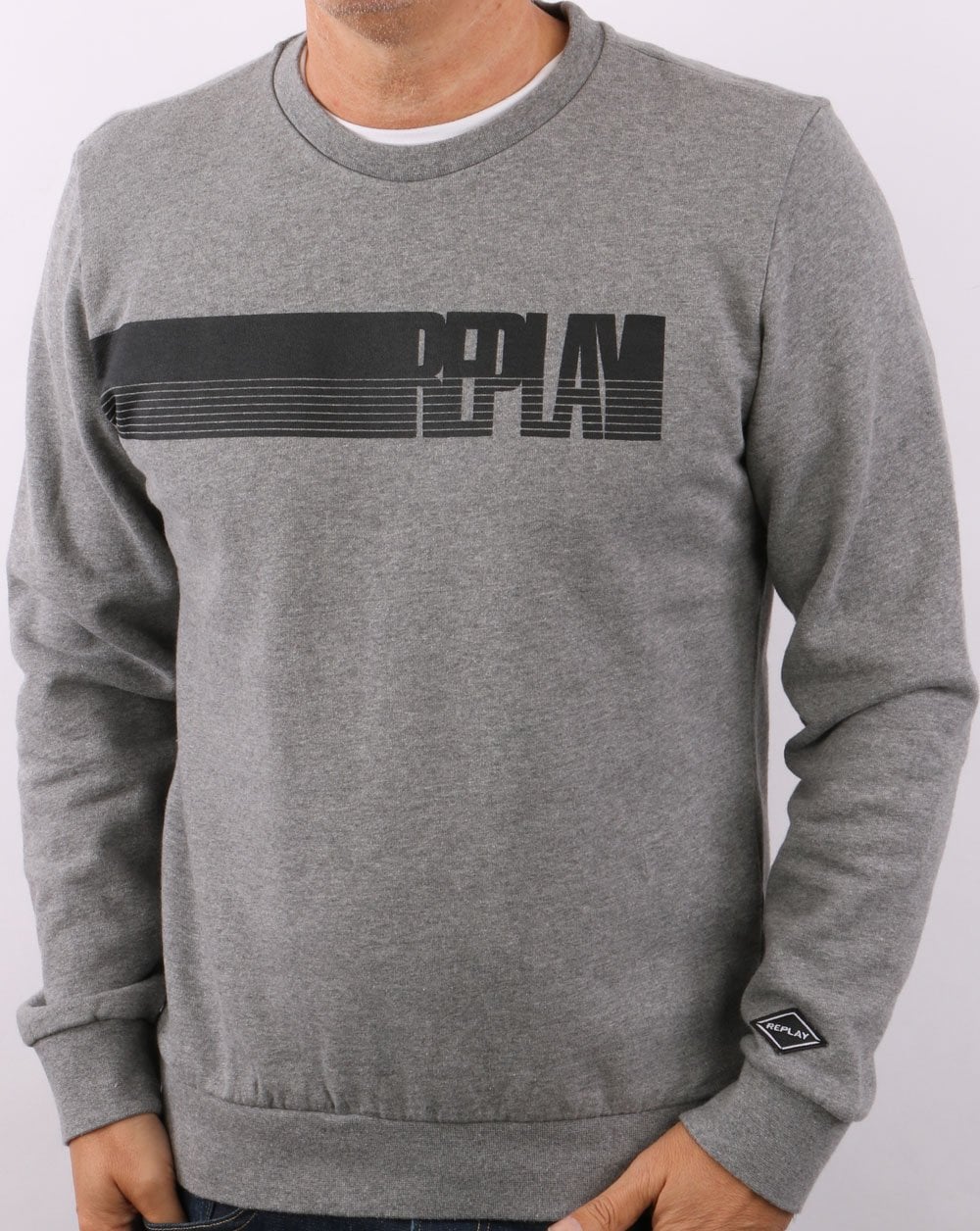 Replay Logo Sweatshirt Grey