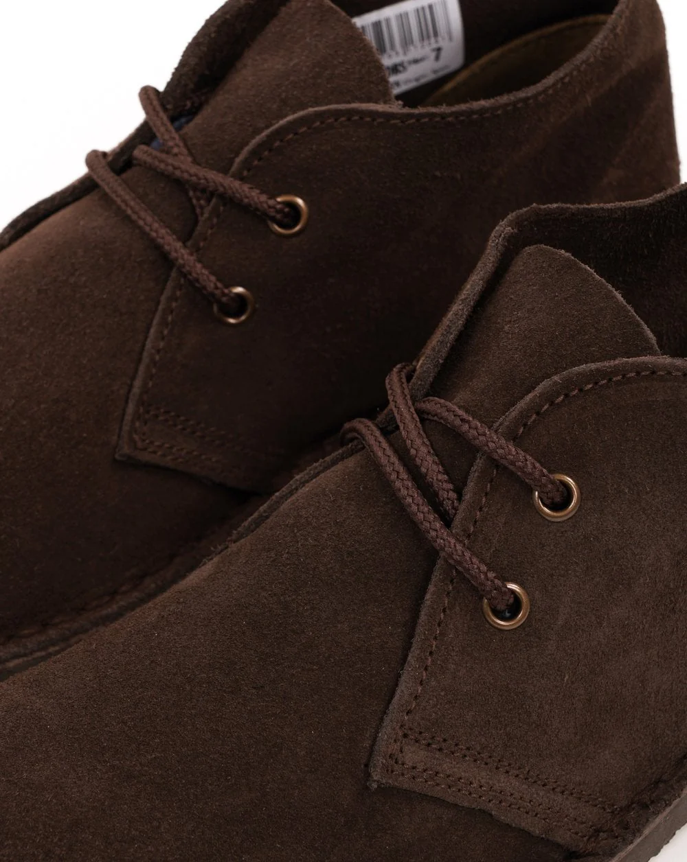 Roamers Iconic Suede Desert Boots Dark Brown - Image 2