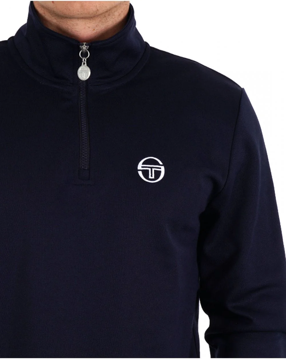Sergio Tacchini 1/4 Zip Track Top Navy - Image 3