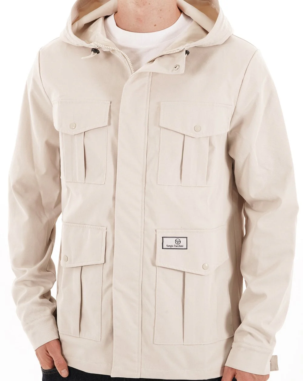 Sergio Tacchini 4 Pocket Jacket Oatmeal - Image 2