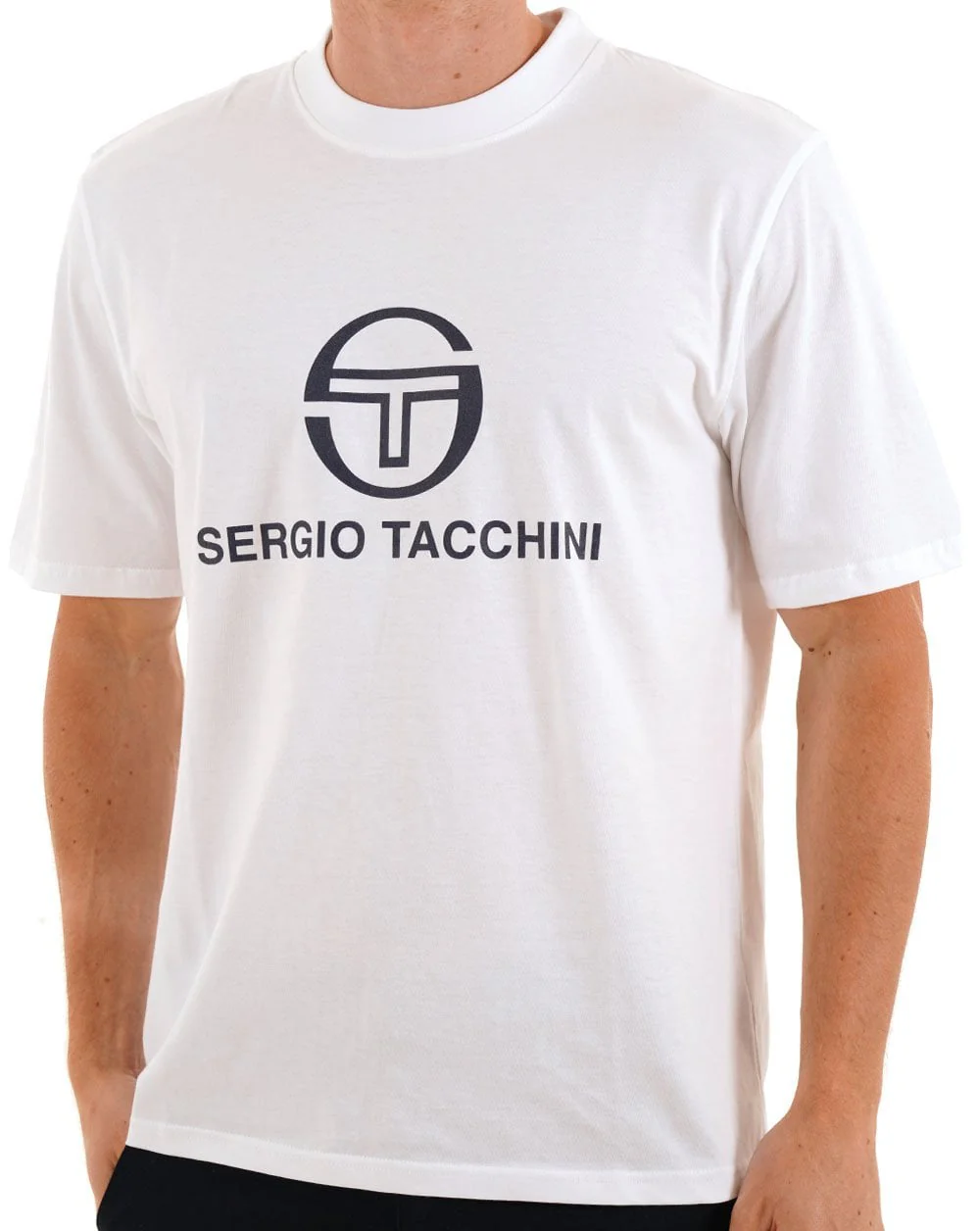 Sergio Tacchini Bari T Shirt White/Navy