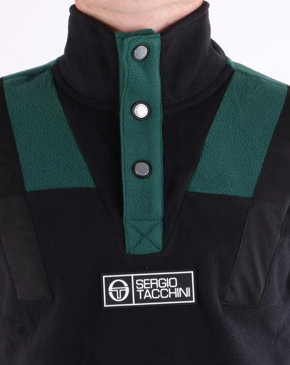 Sergio Tacchini Boom Polar Fleece Pullover Black - Image 4