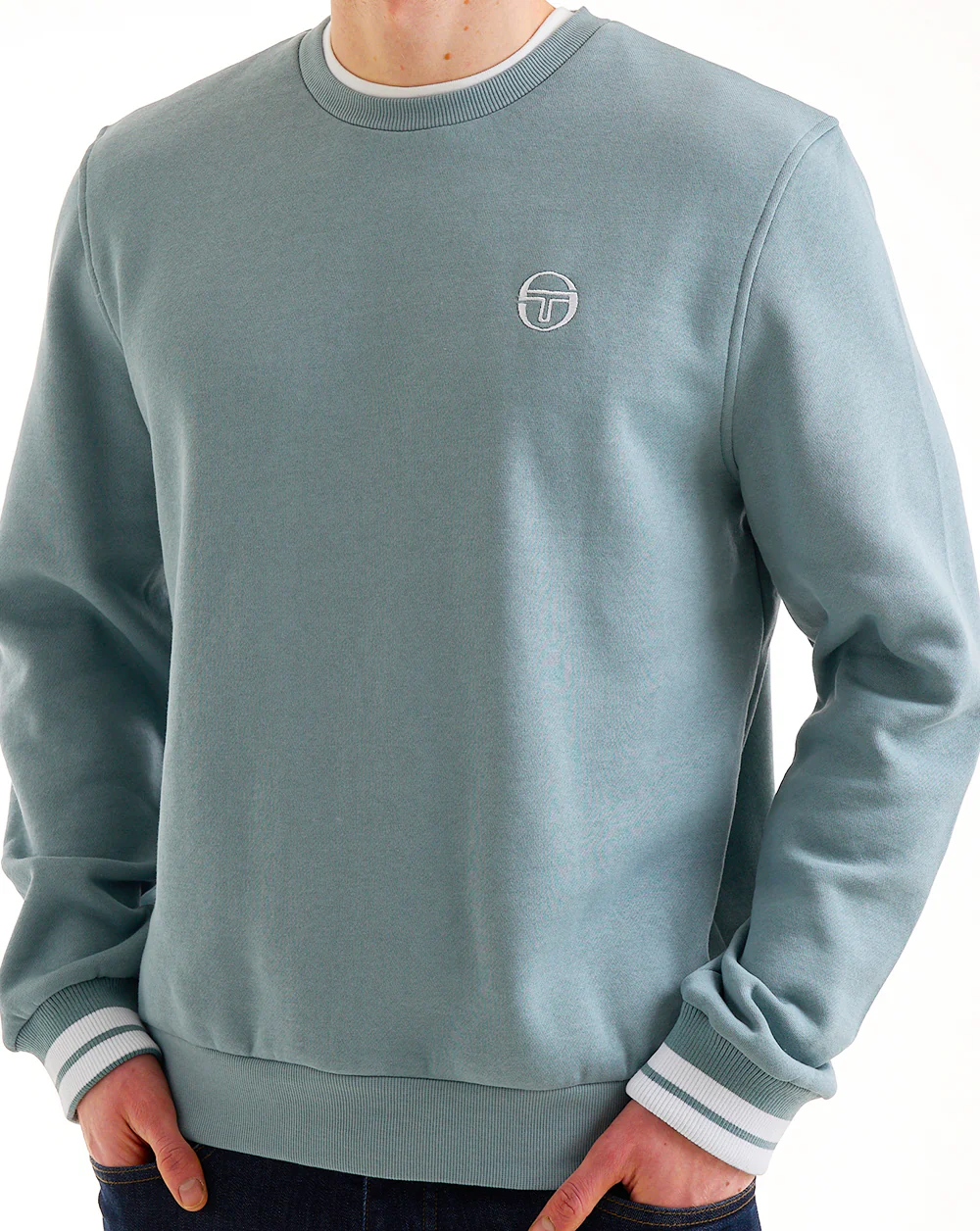 Sergio Tacchini Logo Sweat Lead/White