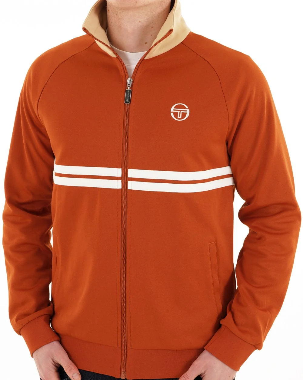 Sergio Tacchini Dallas Track Top Burnt Orange / Sand - Image 3