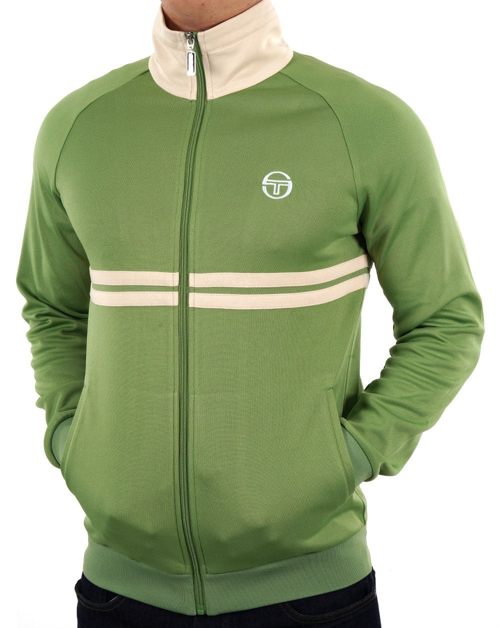 Sergio Tacchini Dallas Track Top Jade / Off White - Image 4
