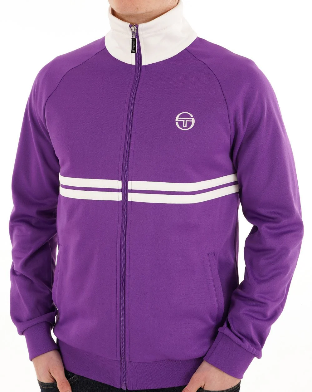 Sergio Tacchini Dallas Track Top Purple / Gardenia - Image 2