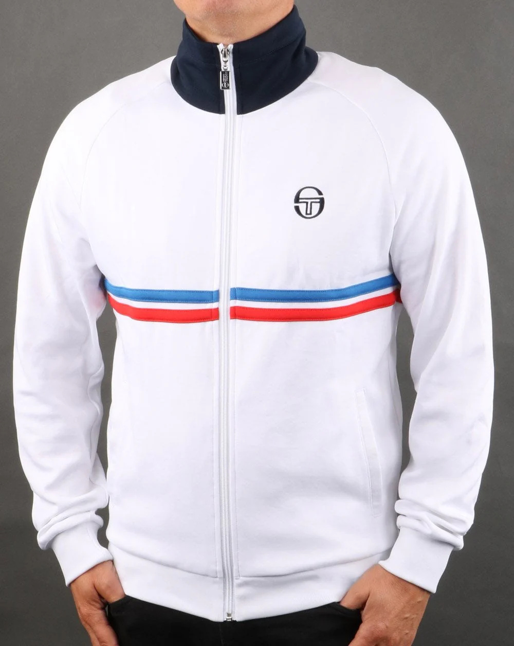 Sergio Tacchini Dallas Track Top White/royal/red - Image 3