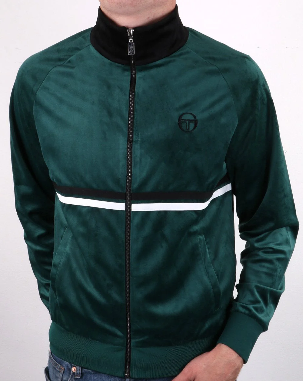 Sergio Tacchini Dallas Velour Track Top Botanical/black - Image 2
