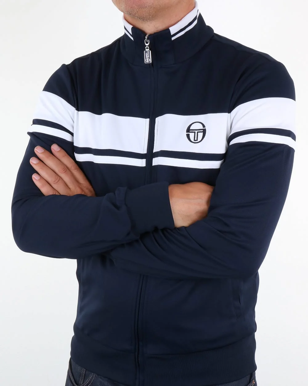 Sergio Tacchini Damarindo Track Top Navy/White - Image 3