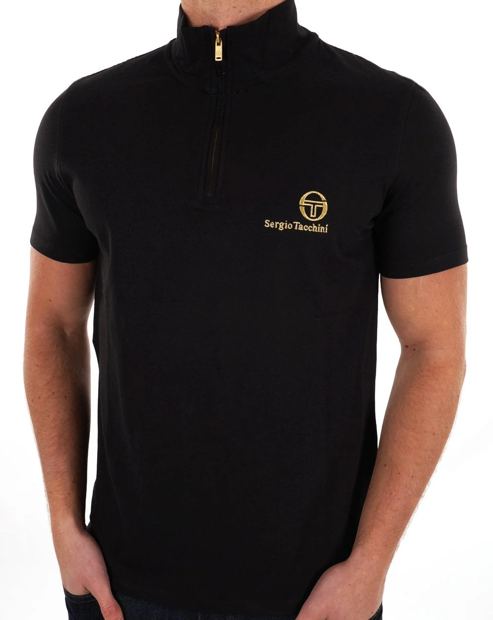 Sergio Tacchini Daytone 1/4 Zip Top Black - Image 4