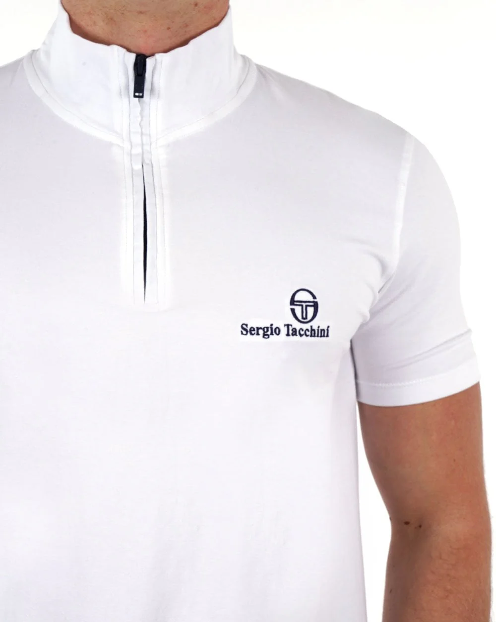 Sergio Tacchini Daytone 1/4 Zip Top White - Image 2