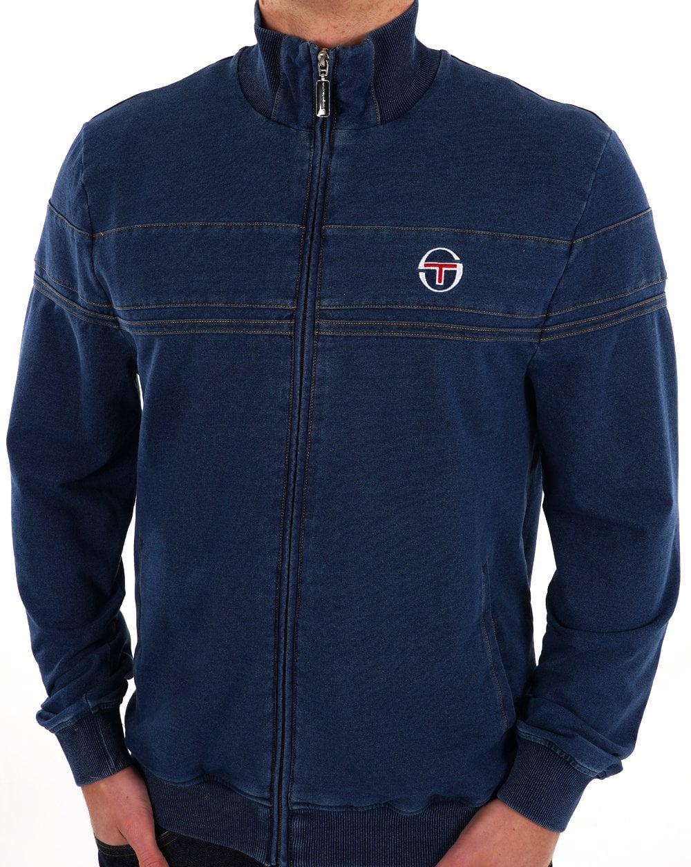 Sergio Tacchini Denim Masters Track Top Mid Denim - Image 2