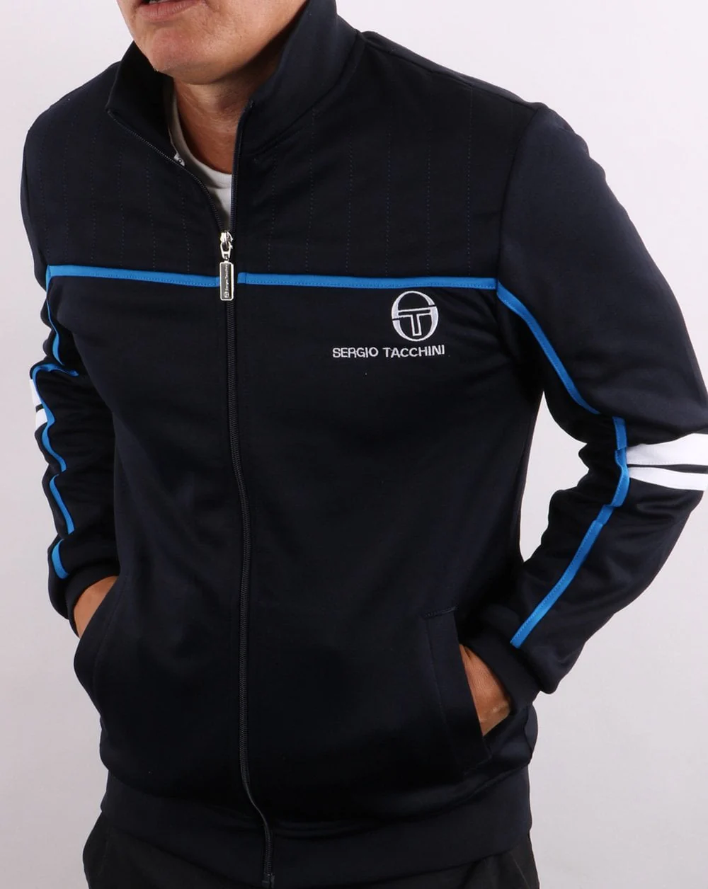 Sergio Tacchini Frankie Track Top Navy/French Blue - Image 5
