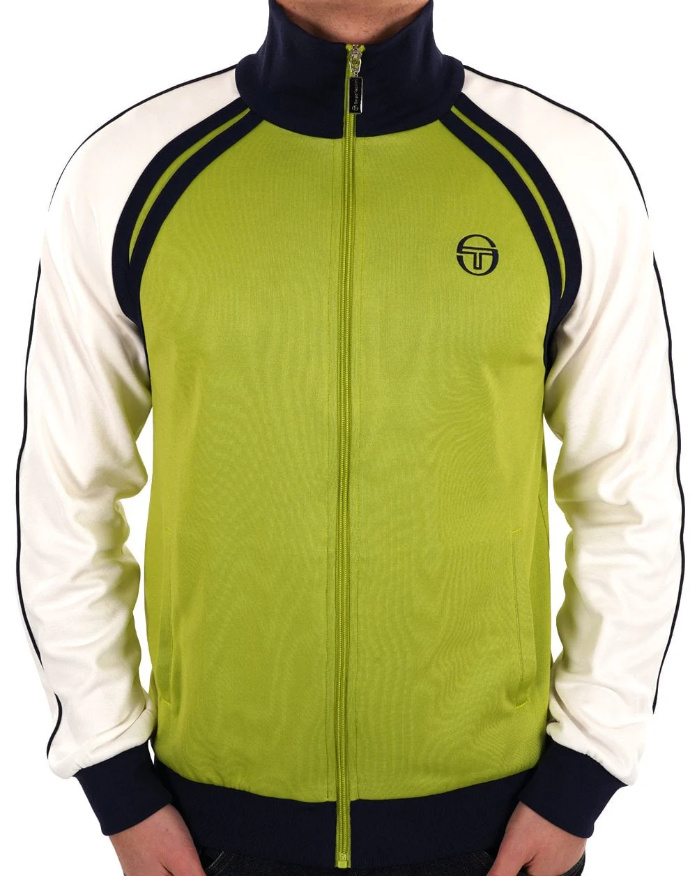 Sergio Tacchini Ghibli Track Top Green/Gardenia - Image 2