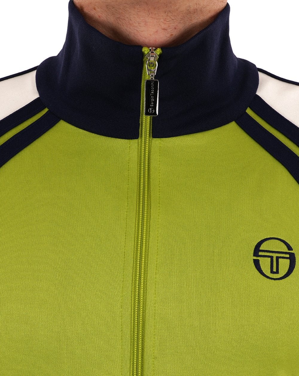 Sergio Tacchini Ghibli Track Top Green/Gardenia - Image 3