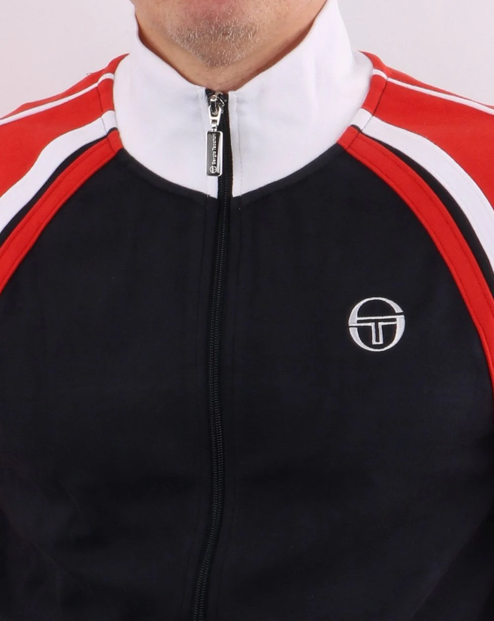 Sergio Tacchini Ghibli Track Top Navy/White/Red - Image 3
