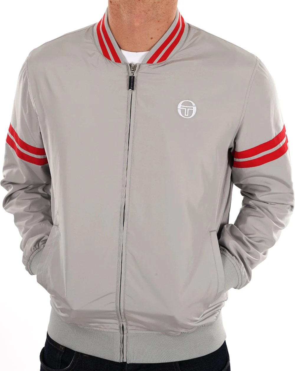 Sergio Tacchini Grello Bomber Jacket Grey - Image 6