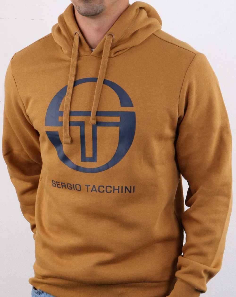 Sergio Tacchini Logo Hoody Deep Mustard/Navy - Image 3