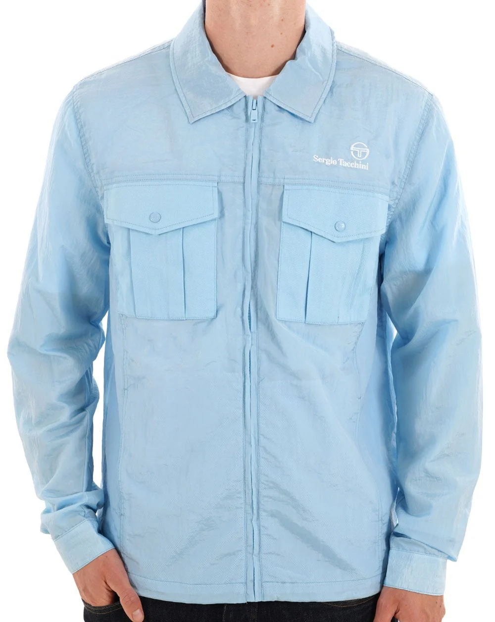Sergio Tacchini Luciano Shacket Sky Blue - Image 3