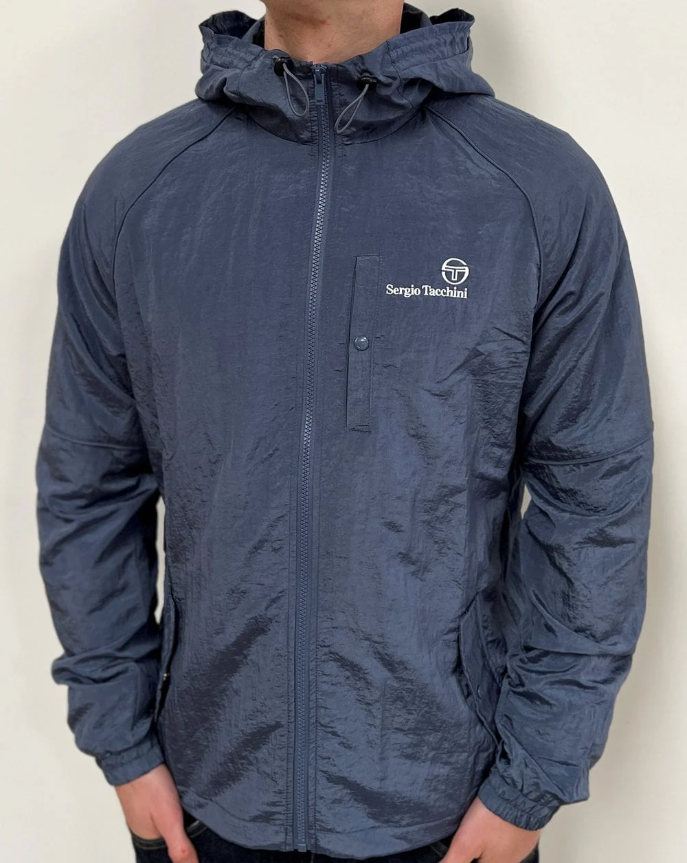 Sergio Tacchini Maldini Hooded Jacket Steel Blue - Image 2