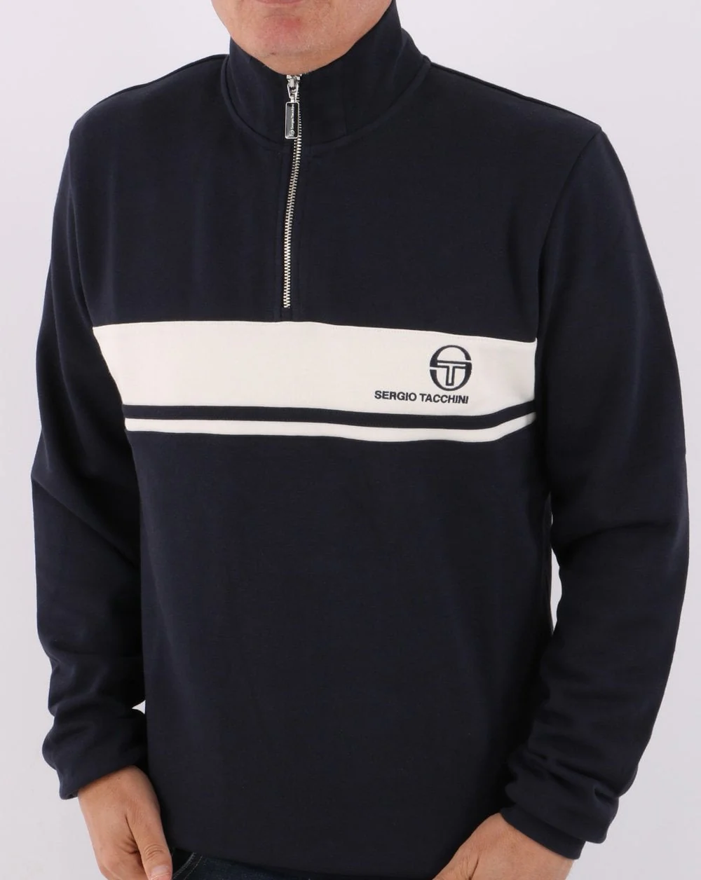 Sergio Tacchini Masters 1/4 Zip Top Navy - Image 3