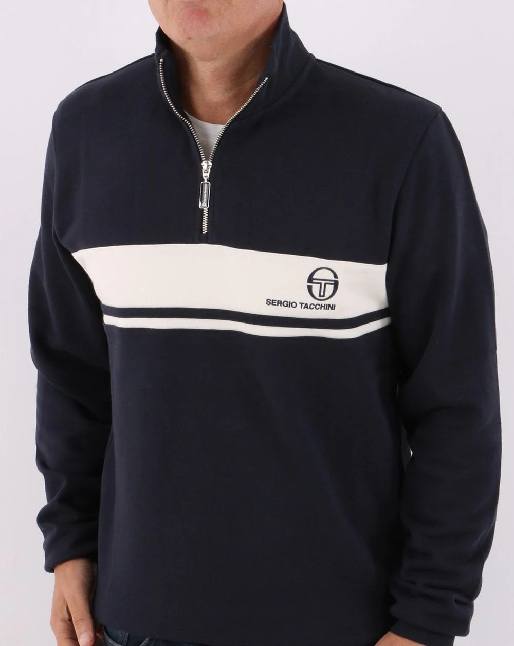 Sergio Tacchini Masters 1/4 Zip Top Navy - Image 5