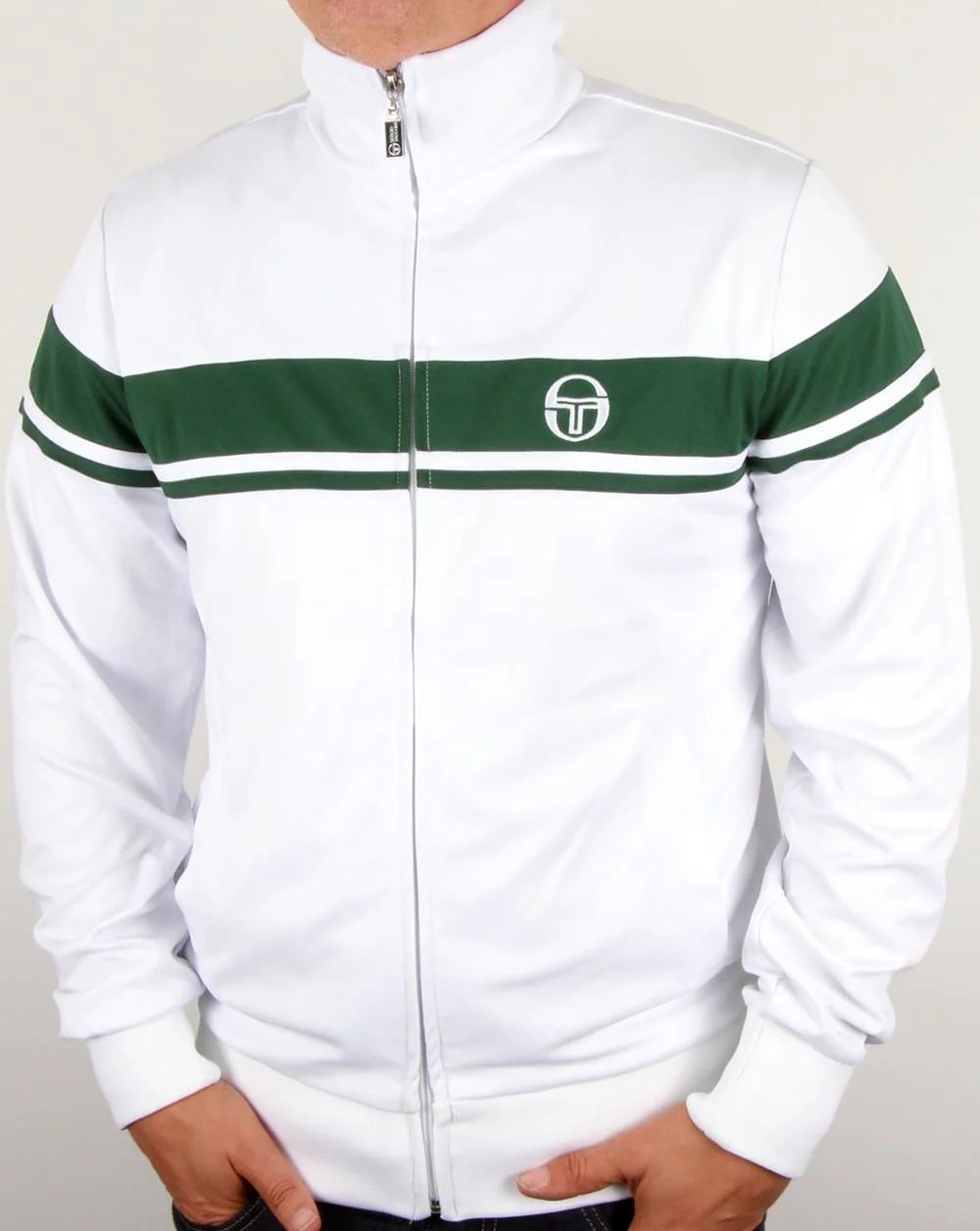 Sergio Tacchini Masters II Track Top White/Green