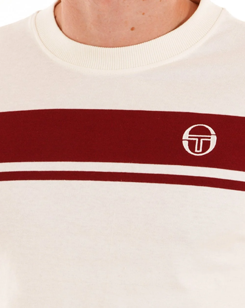 Sergio Tacchini Masters LS T Shirt Gardenia Deep Red - Image 2