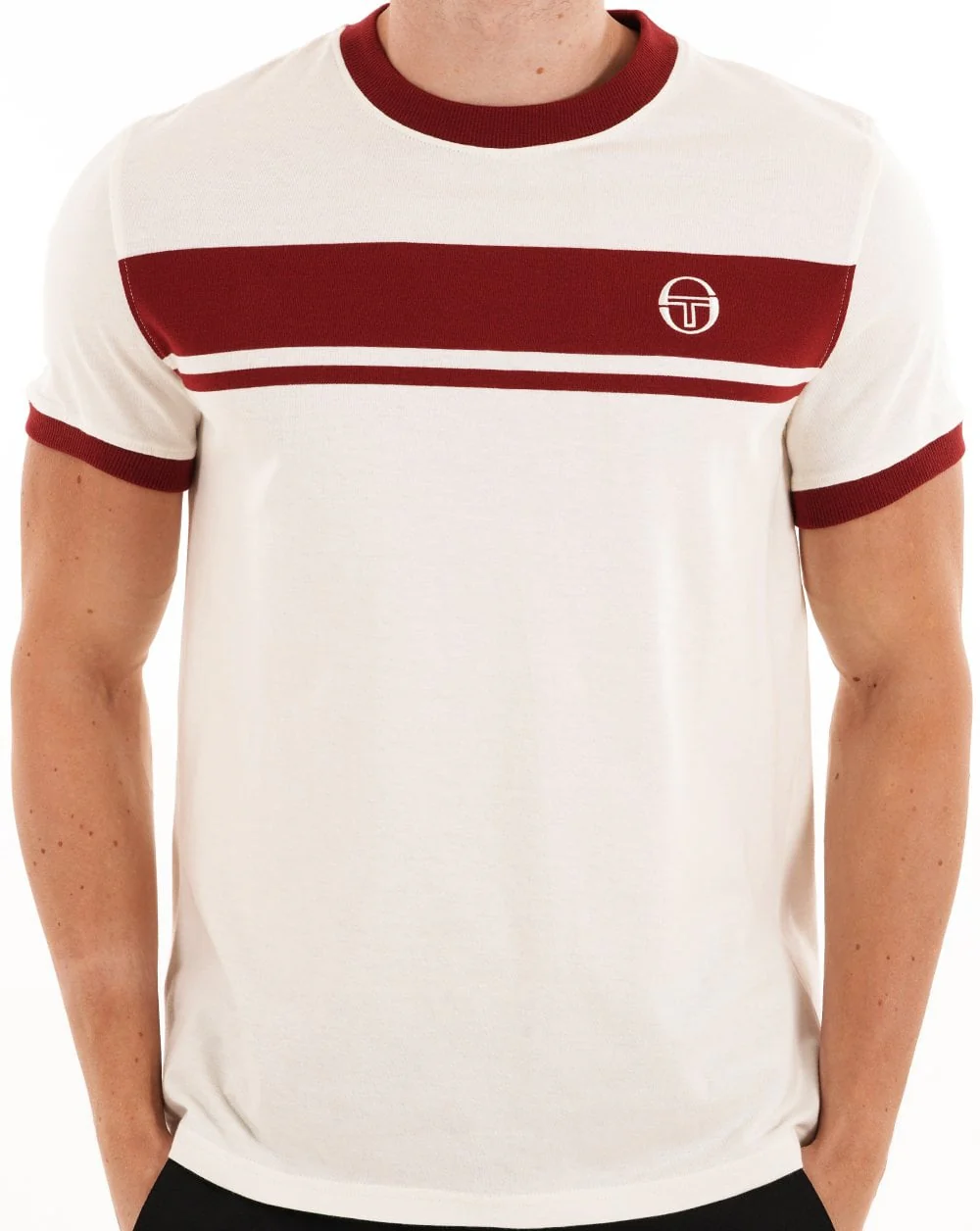 Sergio Tacchini Masters T Shirt Gardenia Deep Red - Image 3