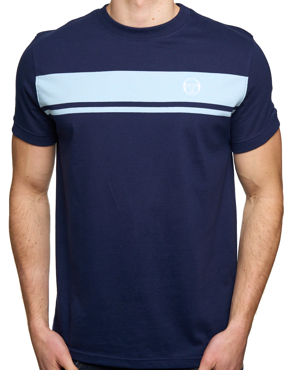 Sergio Tacchini Masters T Shirt Navy Blue/Sky - Image 2