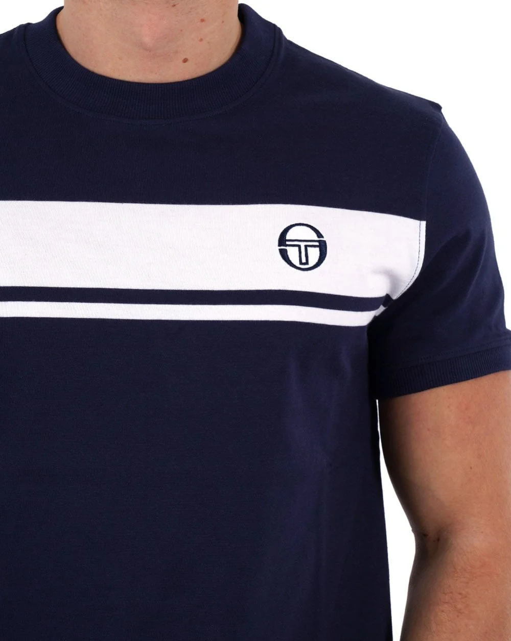 Sergio Tacchini Masters T Shirt Navy/white - Image 2