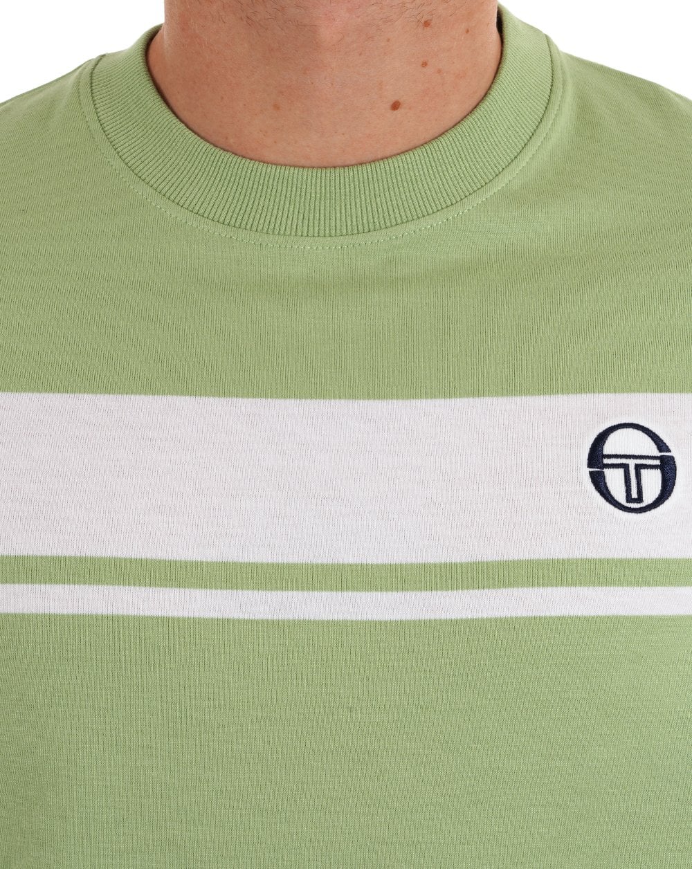 Sergio Tacchini Masters T Shirt Soft Green White - Image 2