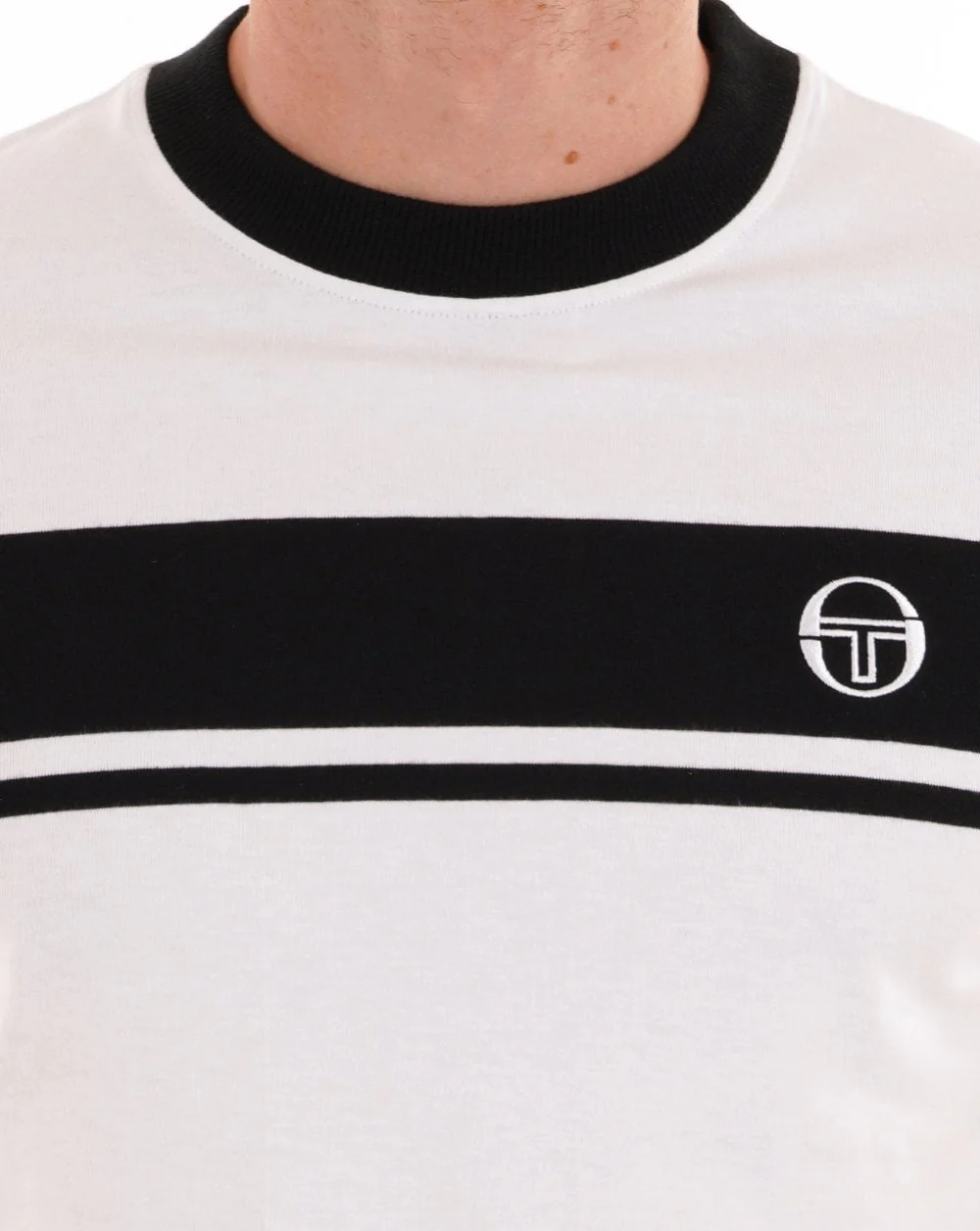 Sergio Tacchini Masters T Shirt White/Black - Image 3