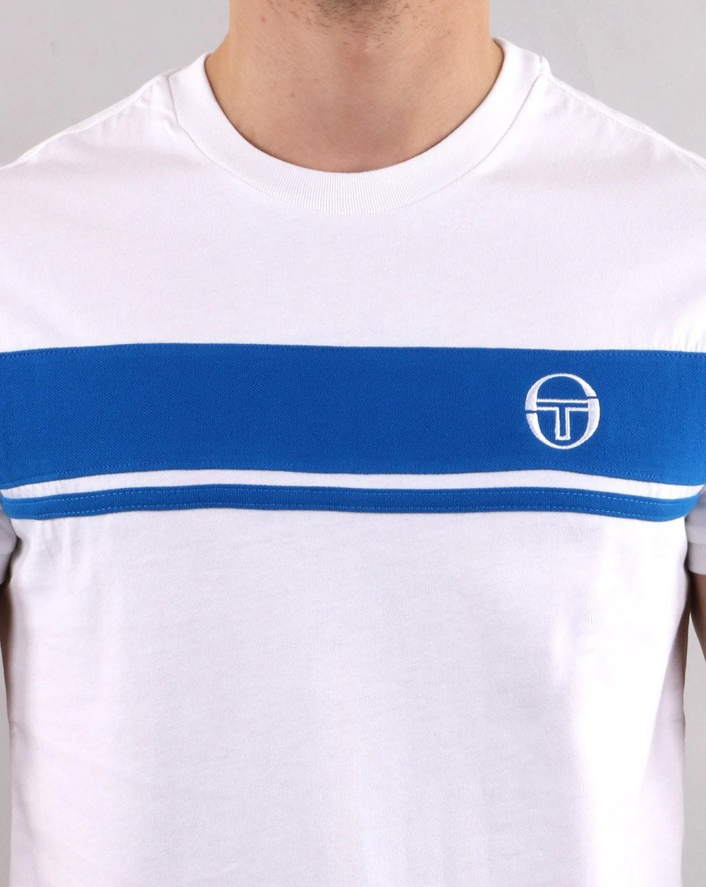 Sergio Tacchini Masters T Shirt White/royal - Image 3