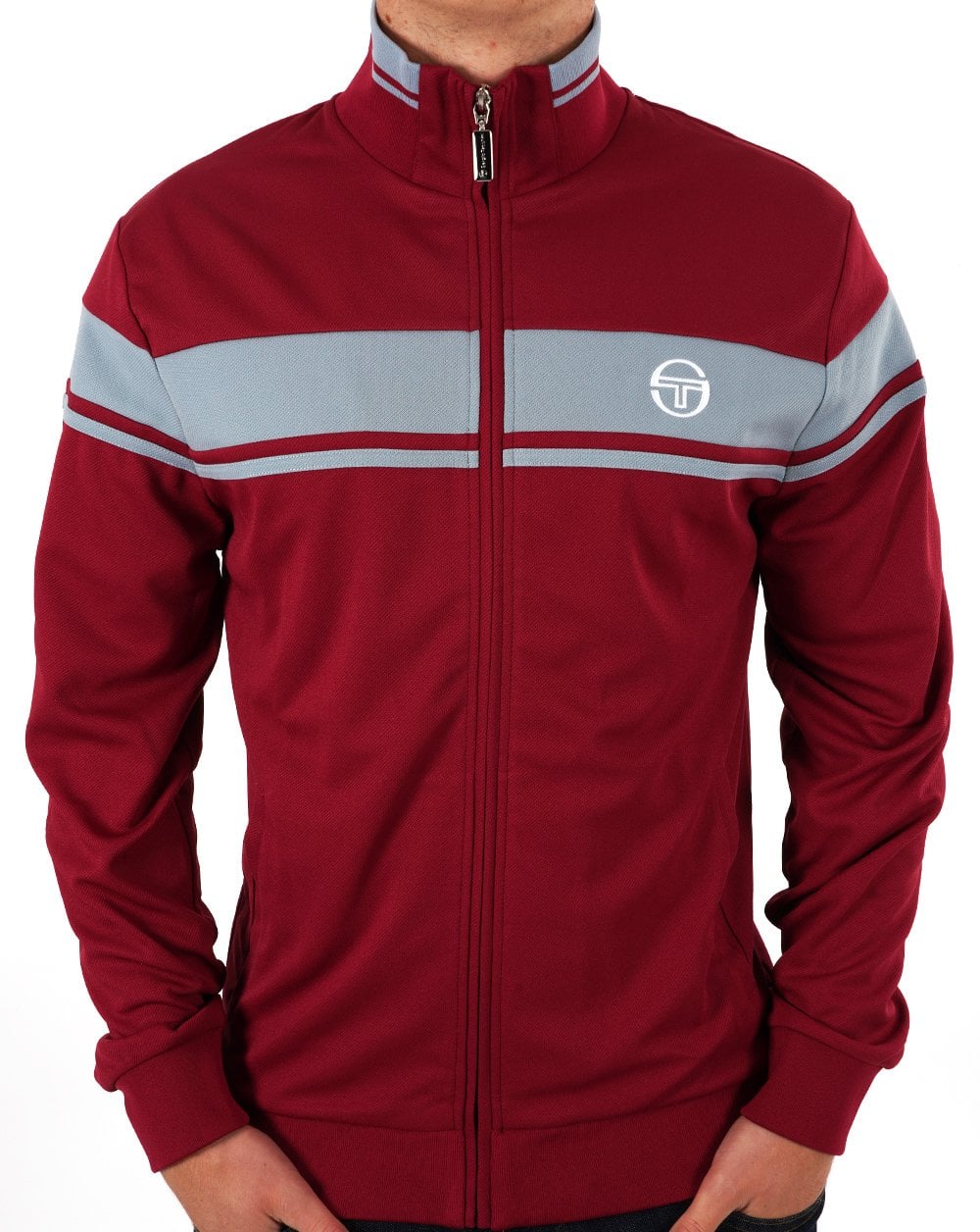 Sergio Tacchini Masters Track Top Claret Blue - Image 3