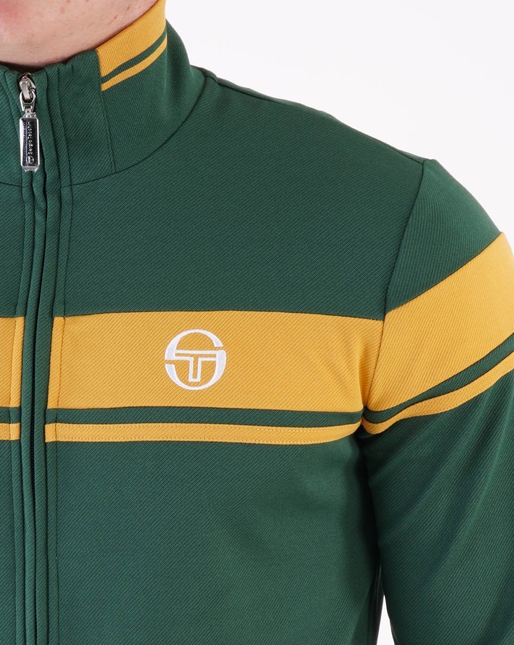 Sergio Tacchini Masters Track Top Dark Green/Gold - Image 2