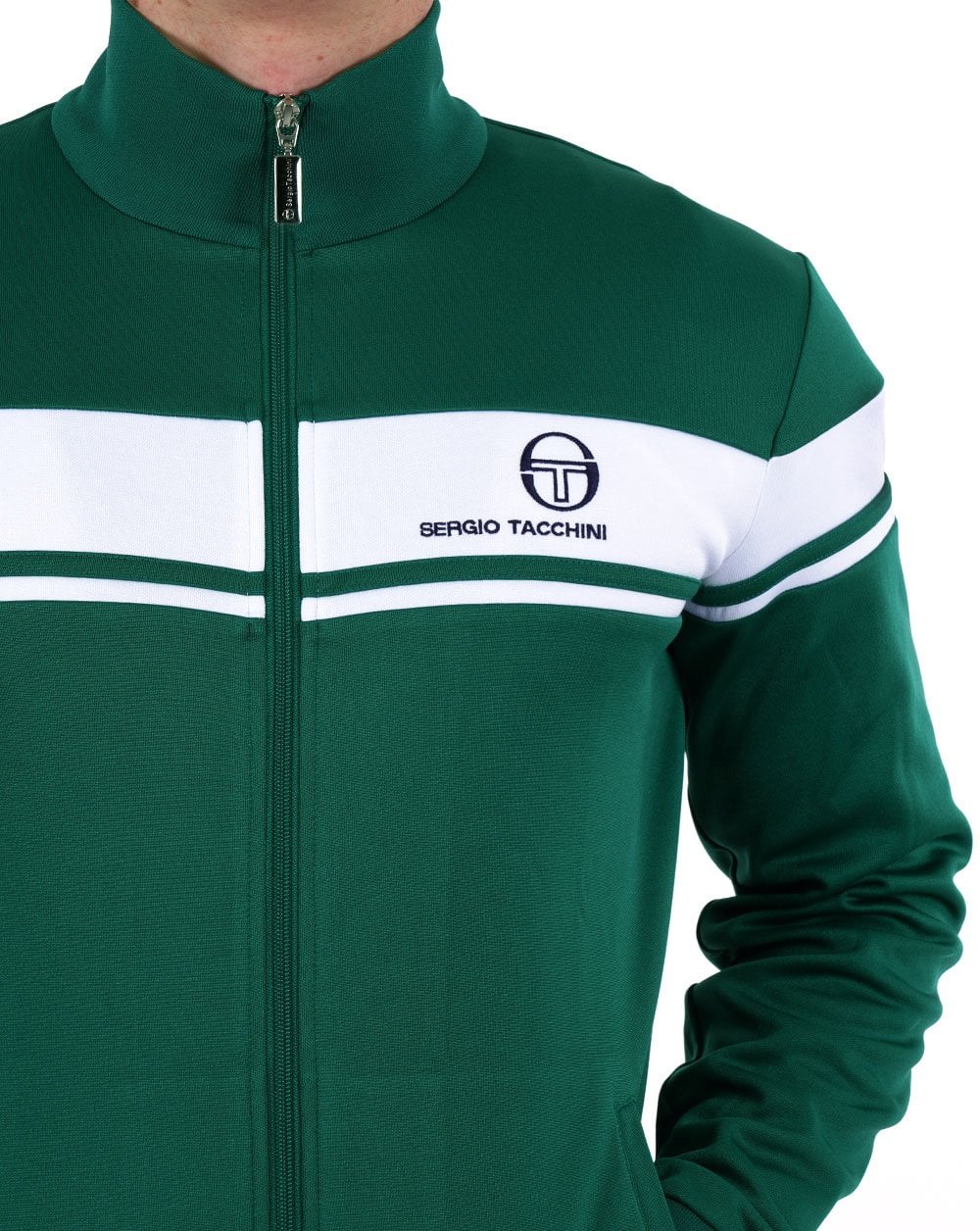 Sergio Tacchini Masters Track Top Green / White - Image 2