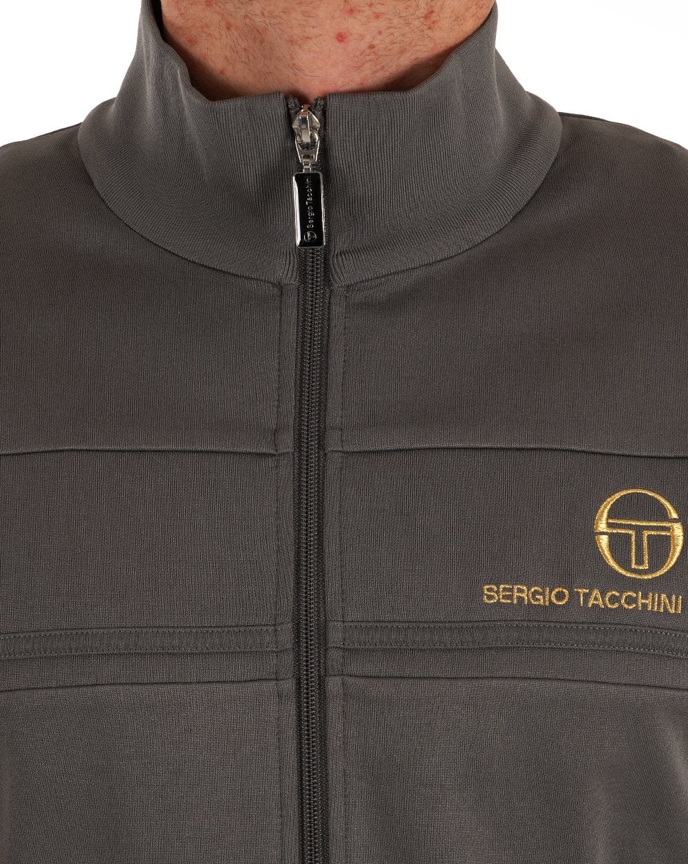Sergio Tacchini Masters Track Top Grey Gold - Image 2